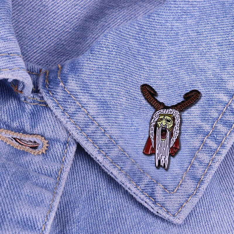Christmas Demon Kamps Brooch Movie Krumpus Inspired Badge to punish disobedient