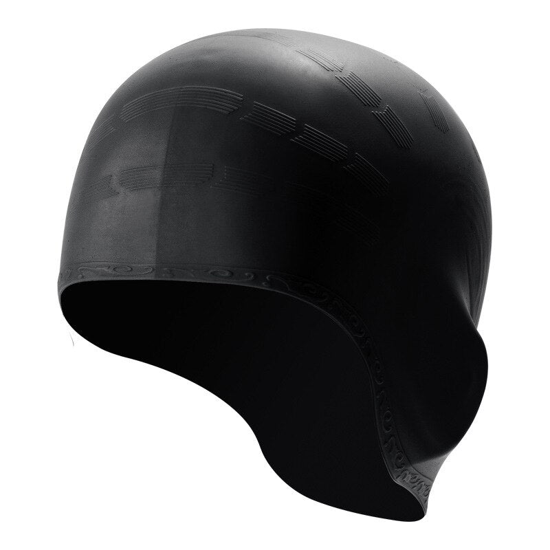 Unisex Silicone Waterproof Ear Protection Swimming Cap Adult Men Women Stretchable Bathing Swimming Hat