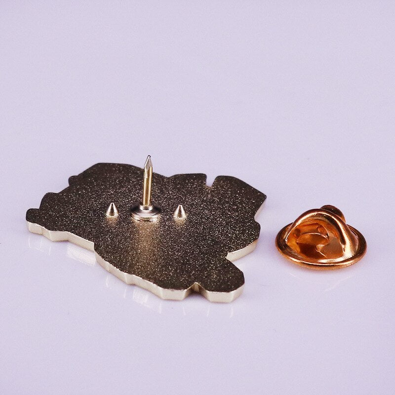 Cute cartoon brooch flying raccoon badge retro game pin