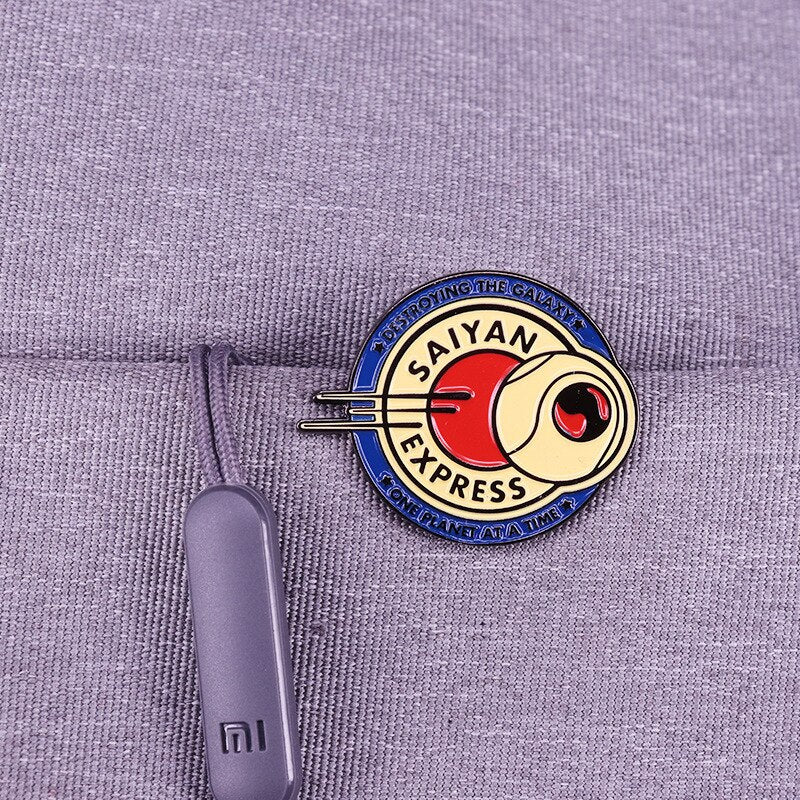 Seven dragon balls and flying out of a future fun mix and match Brooch animation inspiration Badge