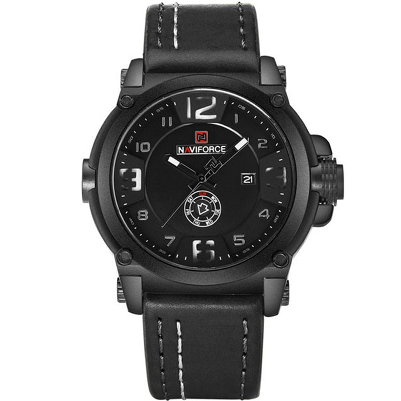 2021 New NAVIFORCE Sport Mens Watches Top Brand Luxury Waterproof Leather Quartz Military Wristwatch Male Clock Relogio Hot Sale