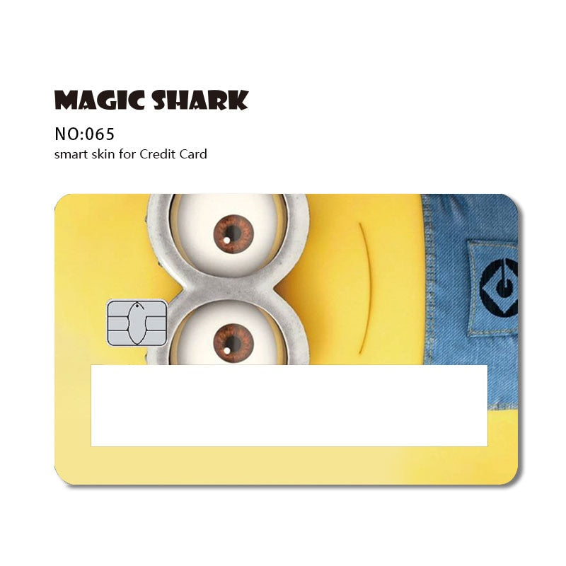 Magic Shark 2021 Fashion Matte Cute Cartoon PVC Window Credit Card Debit Card Sticker Film Skin Small Large Chip