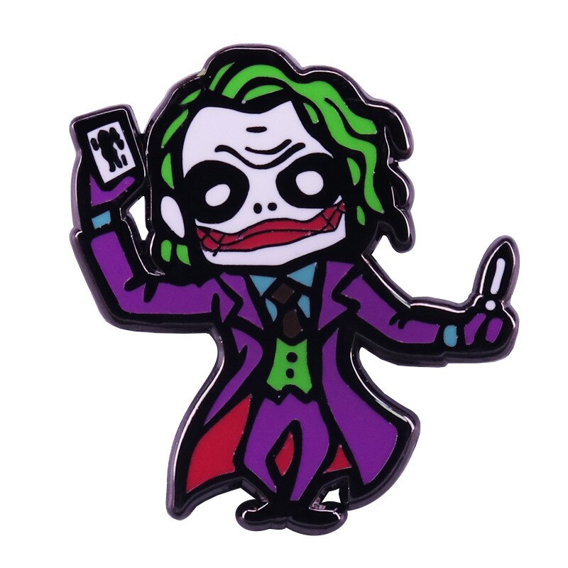 Dark knight clown brooch