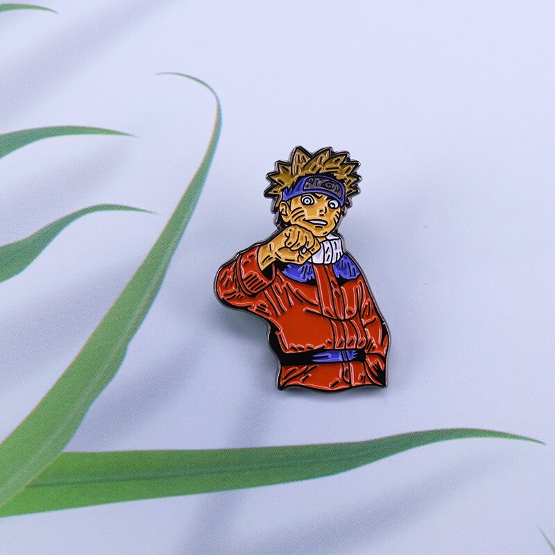 Cool cartoon swirl brooch Japanese anime badge