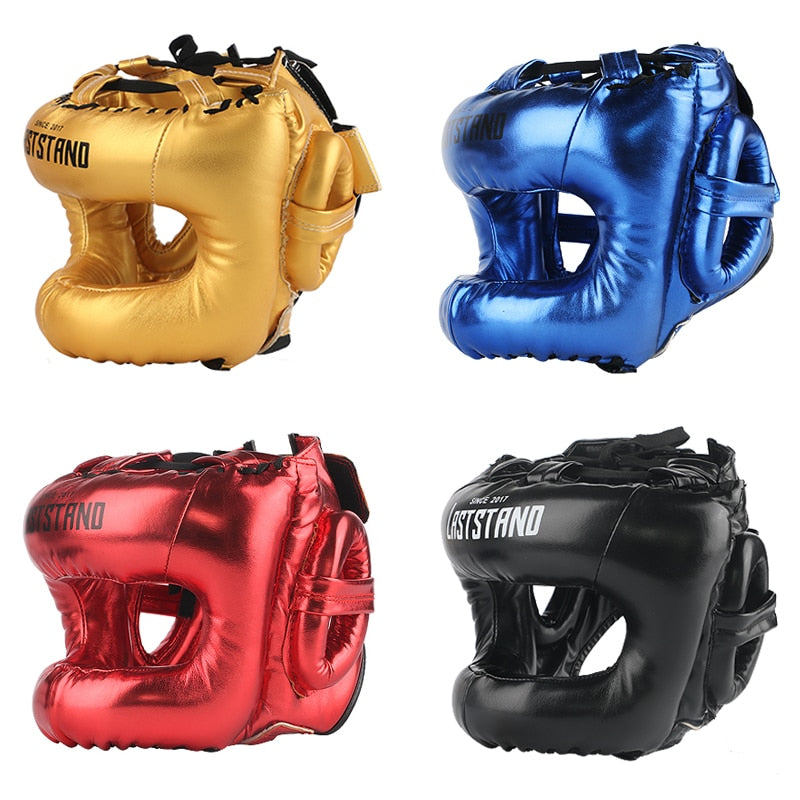 Professional Adult Men Women Kick Boxing Sanda MMA Helmet Full Protection to Protect Nose Free Combat Beam Full-face Head Gear