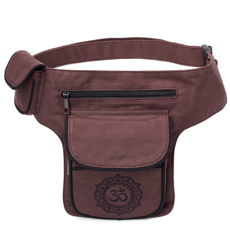 Annmouler Women Fanny Pack Large Capacity Waist Bag Bohemian Hip Bag Embroidery