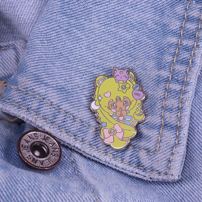Cute cartoon character brooch fantasy anime inspiration badge