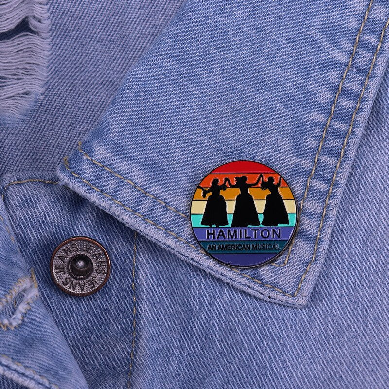 Schuyler Sisters Brooch Broadway Musical Inspiration Badge Feminist Pin