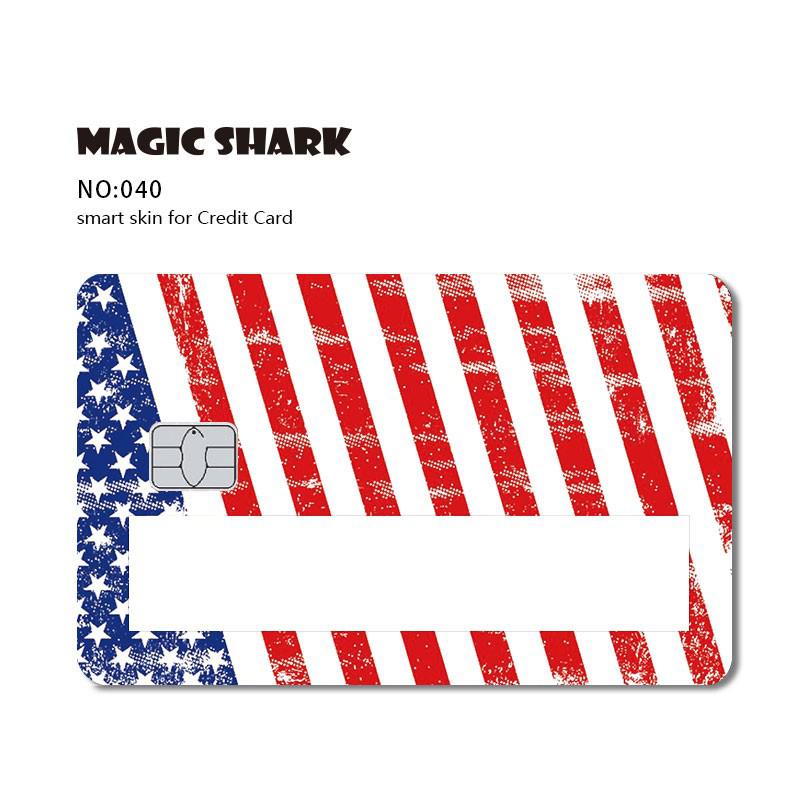 Fashion Cartoon US Flag Toroto Duck Skull Funny Window Sticker Tape Case Film Skin for Big Small Chip Credit Debit Card