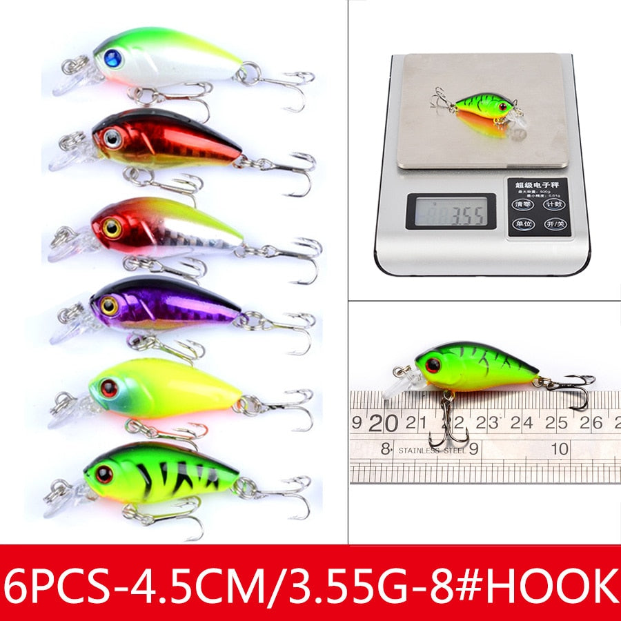 Minnow Crankbaits Tackle Fishing Lure Kit Baubles Hard Bait Artificial Spoonbait Set Of Wobblers For Pike Trolling Carp Mixed