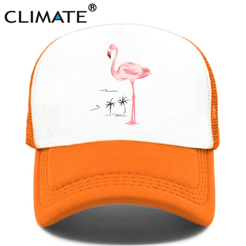 CLIMATE Flamingo Cap Girls Women Hat Pink Rose Cap Cute Lovely Summer Caps Hat Hip Hop Mesh Baseball Caps Hat for Women