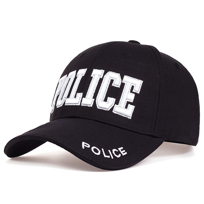 2021 New Fashion Police Letter Embroidered Baseball Cap Outdoor Hat Casual Hat Hip Hop Hat Adjustable Unisex Gift for Girlfriend