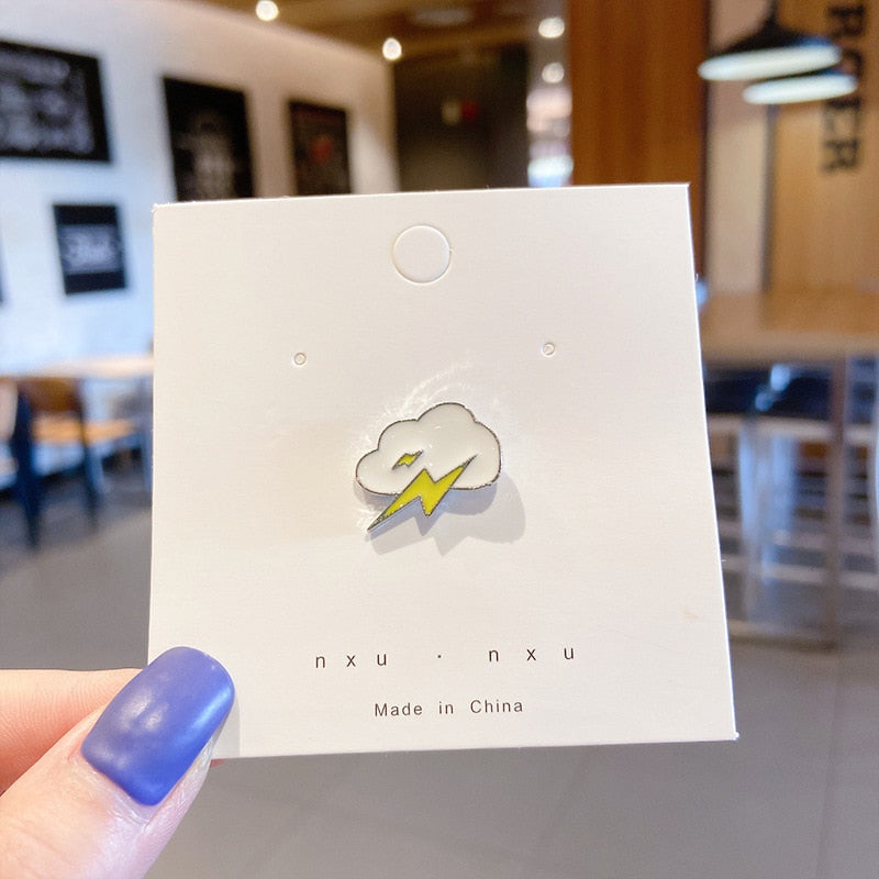 Fashion Rainbow Enamel Pin Cartoon Cute Fruits Food Mix Brooches Badges Backpack Lapel Pins Jewelry Gifts For Friends