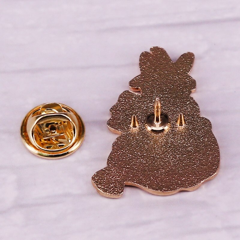 Cute bunny witch brooch cartoon halloween accessories