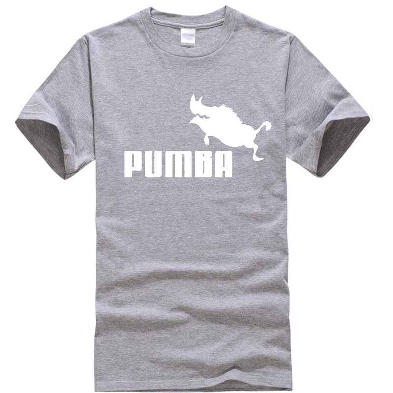 2019 New brand t shirts homme Pumba print men short sleeves t shirt 100% cotton