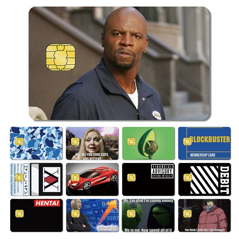 Funny Matte Hentai Money Blockbuster Stonks Credit Card Debit Card Skin Case Tape Sticker Film Big Small Chip