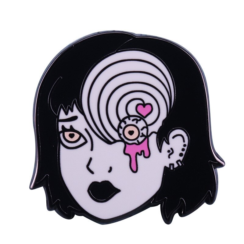 Junji Ito Horror Spooky Eyeball Brooch Horror Manga Inspiration Badge