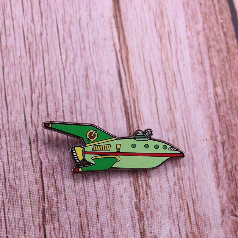 Flying out of a future planet express brooch adventure animation badge