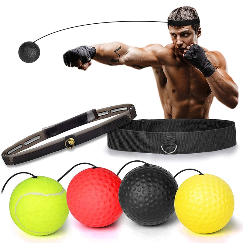 Boxing Reflex Ball Set Speed Training Adjustable Headbands Punching Ball Fitness Boxing Equipment Difficulty Level Boxing Balls