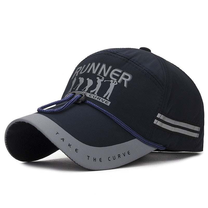 Men's Outdoor Sports Hats for Fishing Long Brim Caps Man Windproof Sun Hats with Rope Breathable Baseball Cap Sports Hunting Cap
