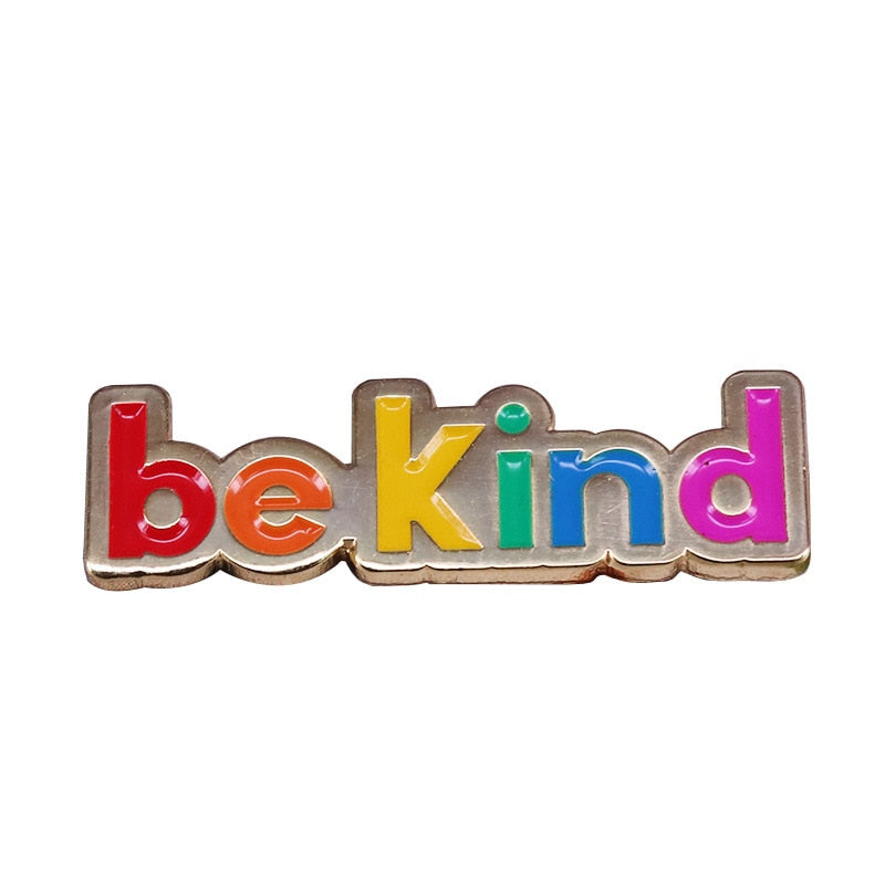 "Be Merciful"-Rainbow Letter Brooch