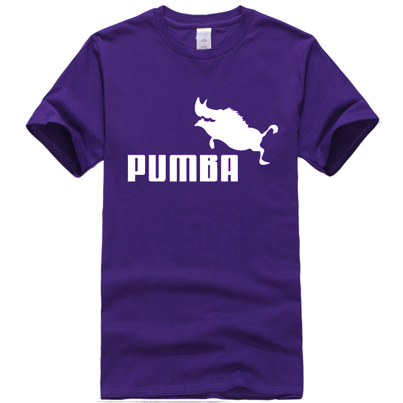 2019 New brand t shirts homme Pumba print men short sleeves t shirt 100% cotton