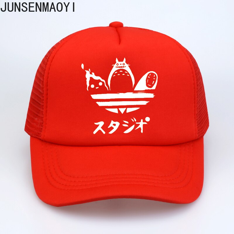 Cartoon Totoro Spirited Away Baseball Caps No Face Faceless Man snapback hats Women Anime mesh trucker cap Parent-child Sun Hat
