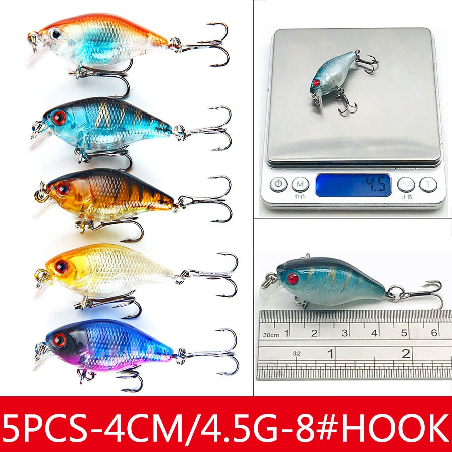 Minnow Crankbaits Tackle Fishing Lure Kit Baubles Hard Bait Artificial Spoonbait Set Of Wobblers For Pike Trolling Carp Mixed