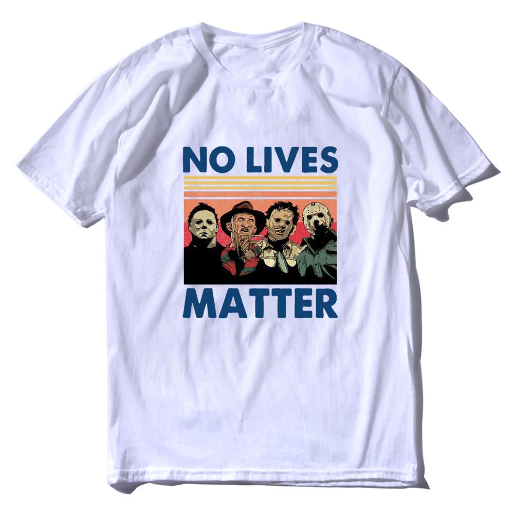 Envmenst t shirt men 100 cotton casual horror no lives matter men clothing oversize sweatshirt tops off White T-shirt XS-3XL