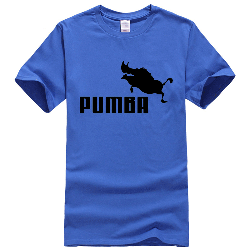 2019 New brand t shirts homme Pumba print men short sleeves t shirt 100% cotton