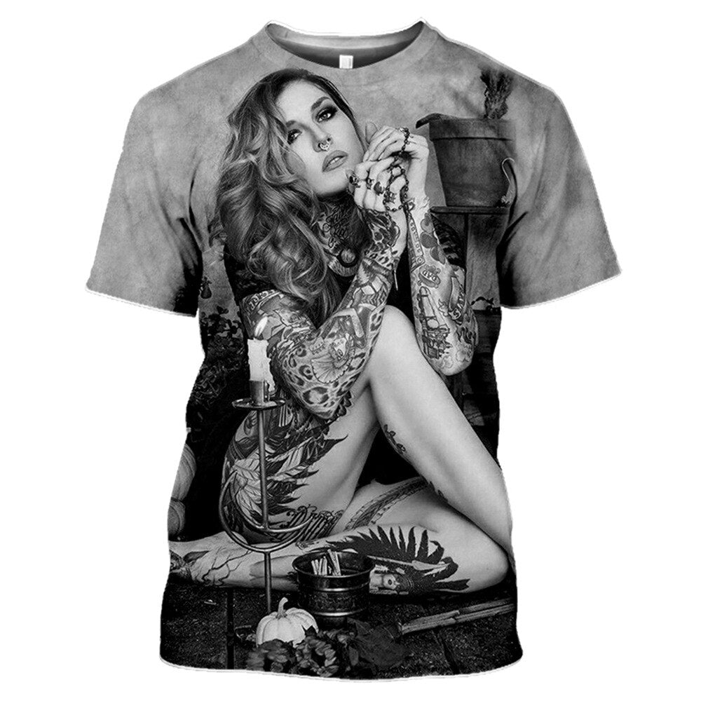 Unisex 3D Printed t shirt Men Women Sexy goddess Harajuku T Shirts men Fashion Casual Streetwear Hip hop O-neck T-Shirt Clothing