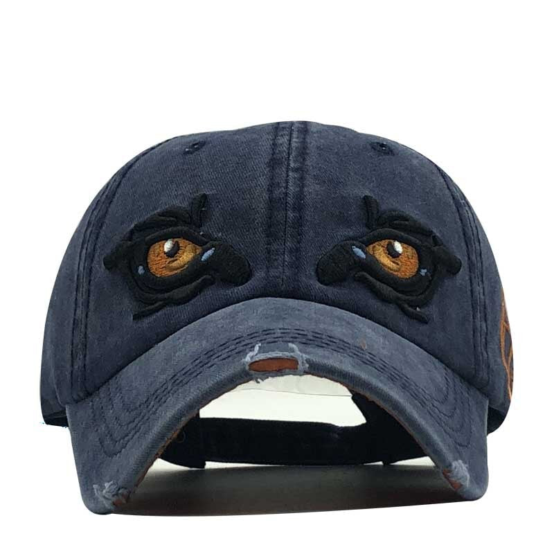 3D Embroidered eye Cap For Men Cotton Sports Baseball Caps Fashion Black Pattern Women Snapback Army Male Cap Hip Hop Bone