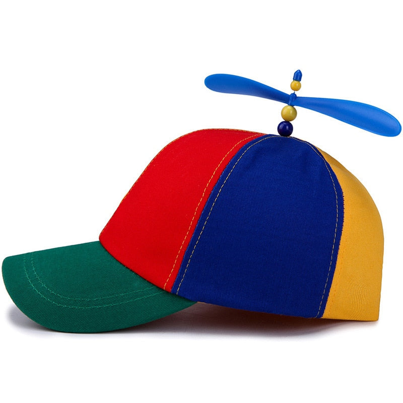 Fashion Colorful Bamboo Dragonfly Patchwork baseball cap Adult Helicopter Propeller funny Adventure dad hat Snapback hat