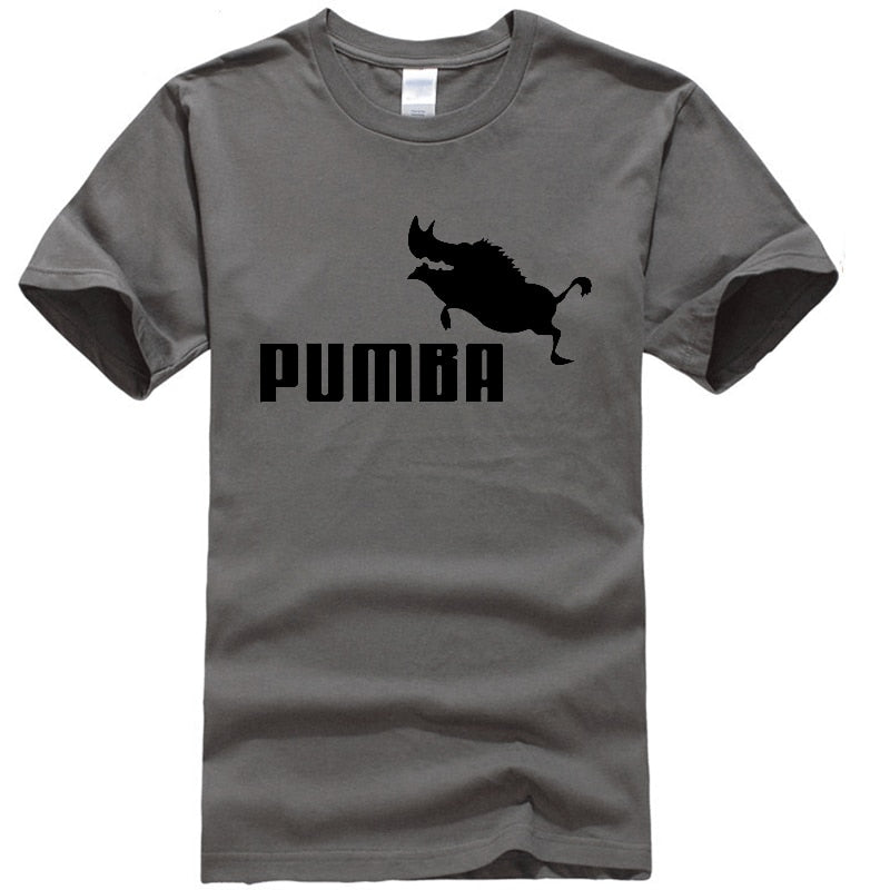 2019 New brand t shirts homme Pumba print men short sleeves t shirt 100% cotton
