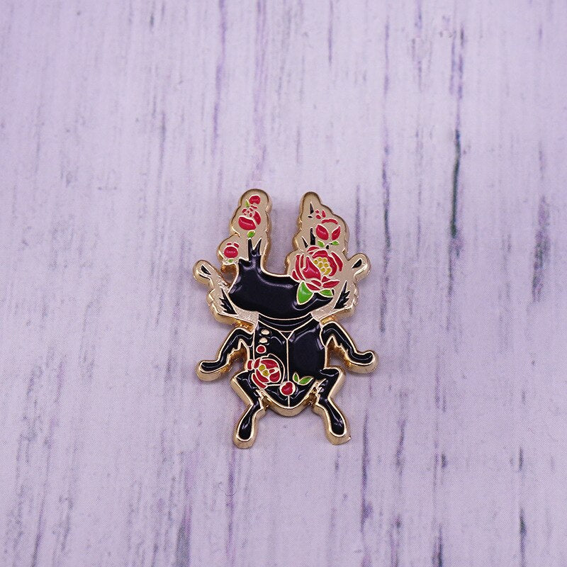 Deer flower beetle brooch beetle animal badge beautiful insect pin