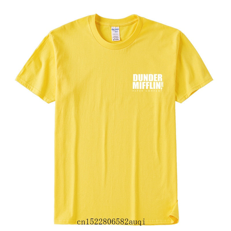 DUNDER MIFFLIN PAPER INC office tv show Mens Cotton T-Shirt Boy Girl Summer Cotton T shirt Unisex Clothes