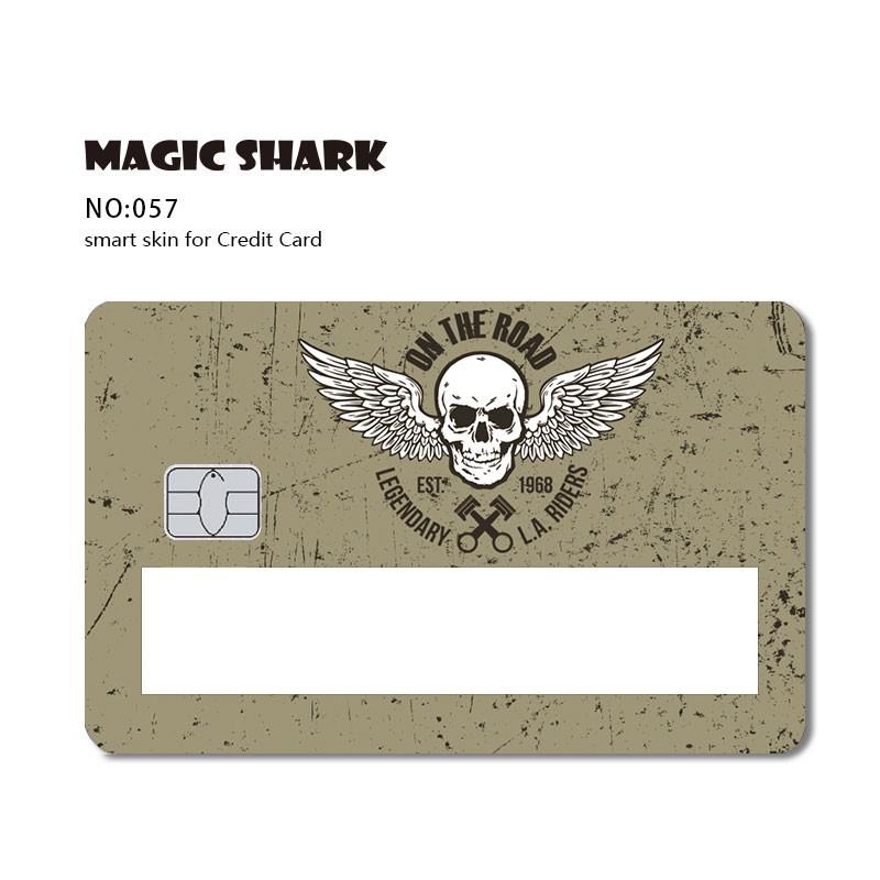 Fashion Cartoon US Flag Toroto Duck Skull Funny Window Sticker Tape Case Film Skin for Big Small Chip Credit Debit Card