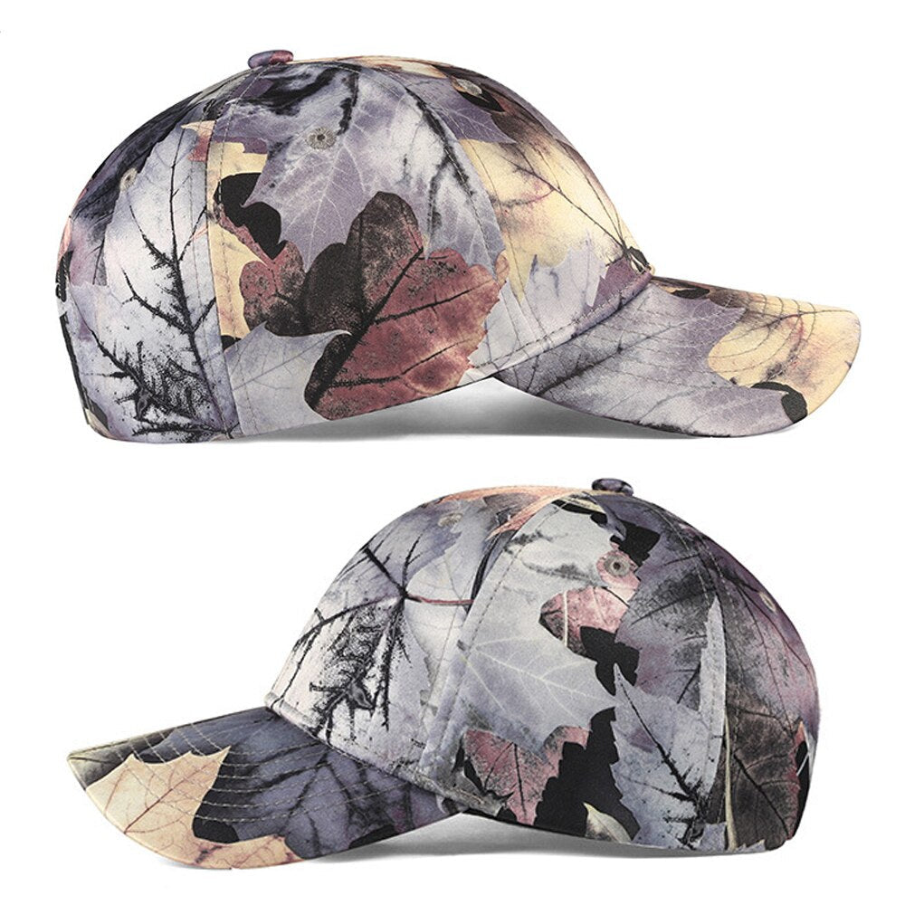 CLIAMTE Forest Camouflage Baseball Cap 3D Leaf Hunting Cap Outdoor Explore Pretend Hat Camouflage Baseball Hunting Shooting Cap