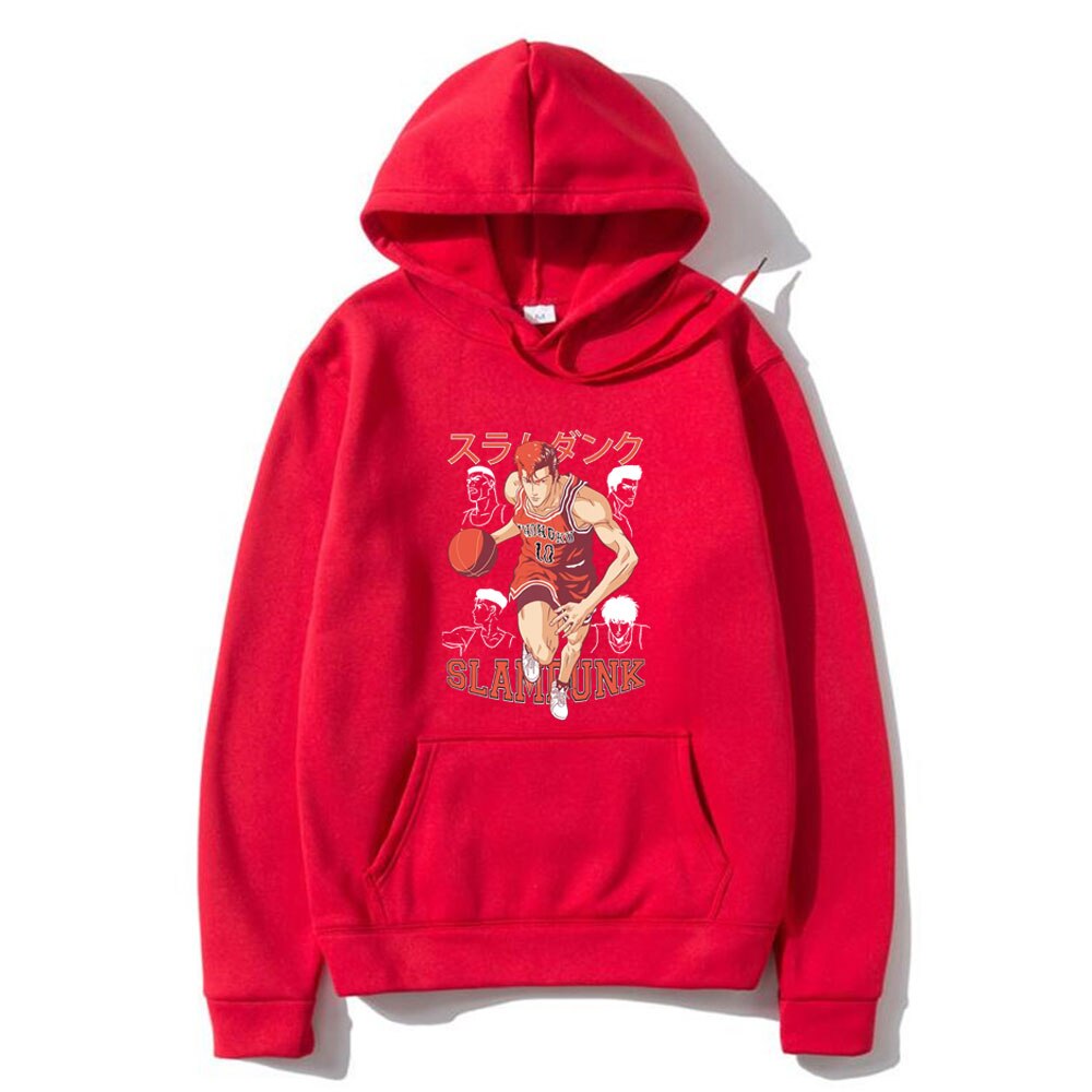 Anime SLAM DUNK Hoodie Hanamichi Sakuragi Graphic Printed Hoodies Men Women Fashion Cool Streetwear Basketball Boys Sweatshirt