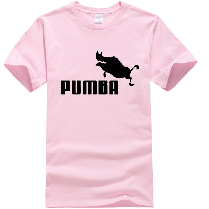 2019 New brand t shirts homme Pumba print men short sleeves t shirt 100% cotton