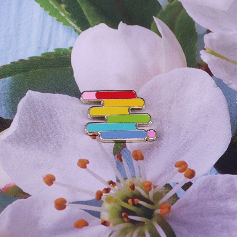 Rainbow flag chest gay badge