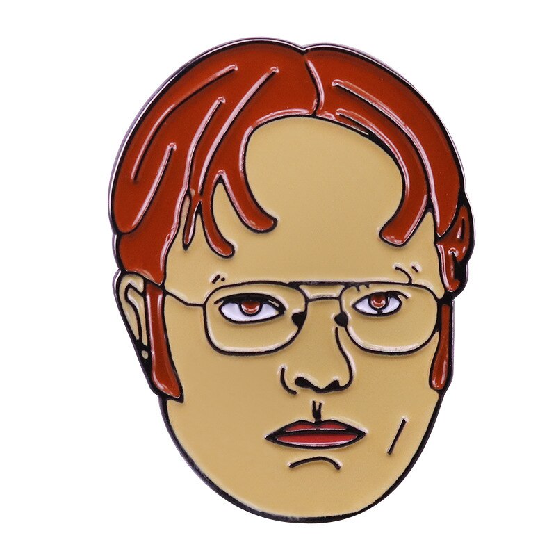 Dwight Schluter Brooch Comedy Office Character Inspiration Badge