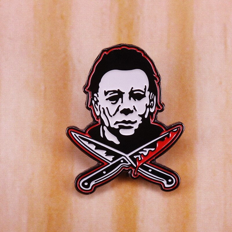 Michael Myers Brooch Moonlight Light Panic Horror Movie Badge