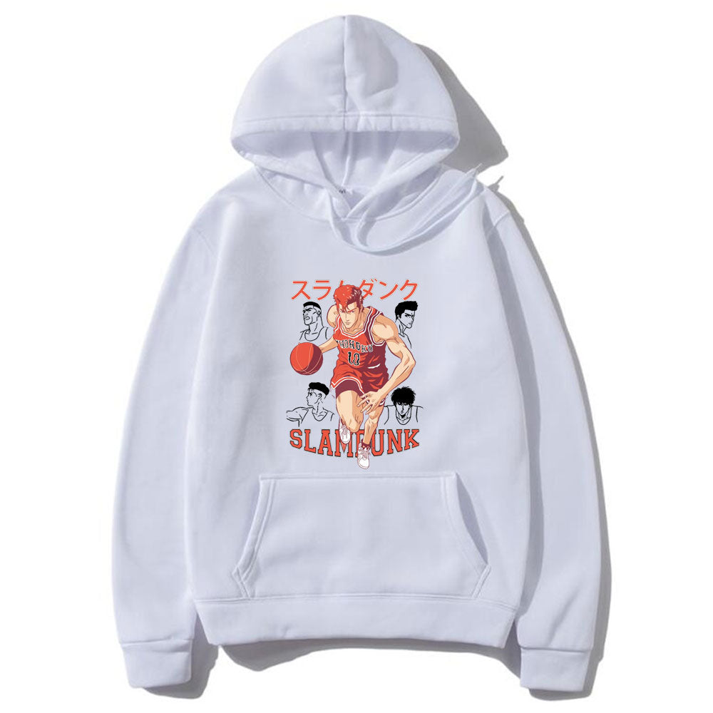 Anime SLAM DUNK Hoodie Hanamichi Sakuragi Graphic Printed Hoodies Men Women Fashion Cool Streetwear Basketball Boys Sweatshirt