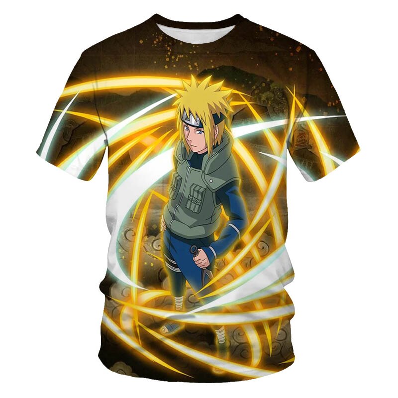 Anime naruto men's t-shirts Summer Harajuku Cool Short Sleevetshirt Japanese Anime Funny 3D Printe Streetwear naruto t shirt top