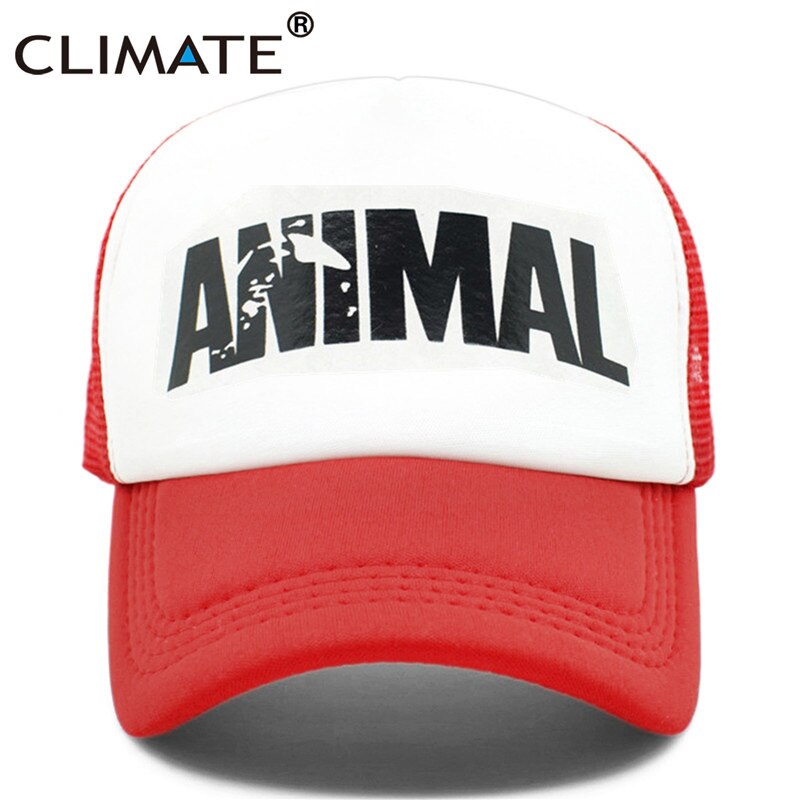 CLIMATE Fitness Fans Cap Cool GYM Trucker Cap Men Cap Fitness Fans Print Mesh Hat Body Building Muscle Sports Caps Hat for Men