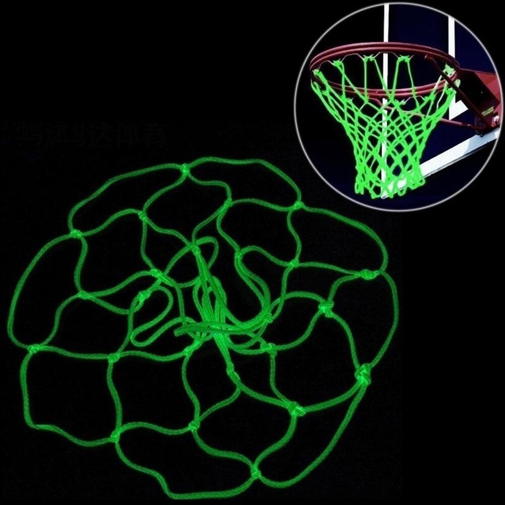 Glow in The Dark Basketball Hoop Net Luminous Basketball Net Outdoor Sports Accessories Sporting Goods