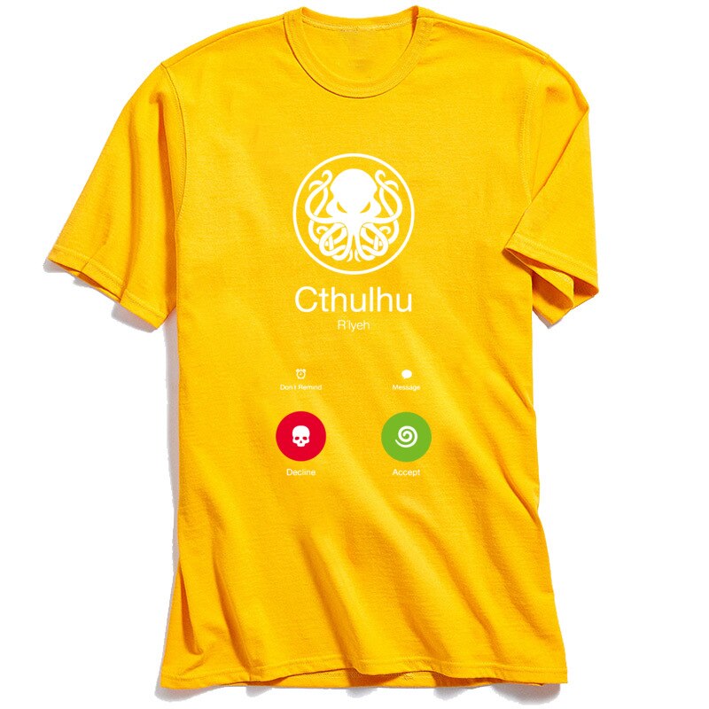 CALL OF CTHULHU T-shirt Novelty Designer T Shirt For Men 100% Cotton Tshirt Funny Summer Geek Tops Swag Steampunk Octopus Tees