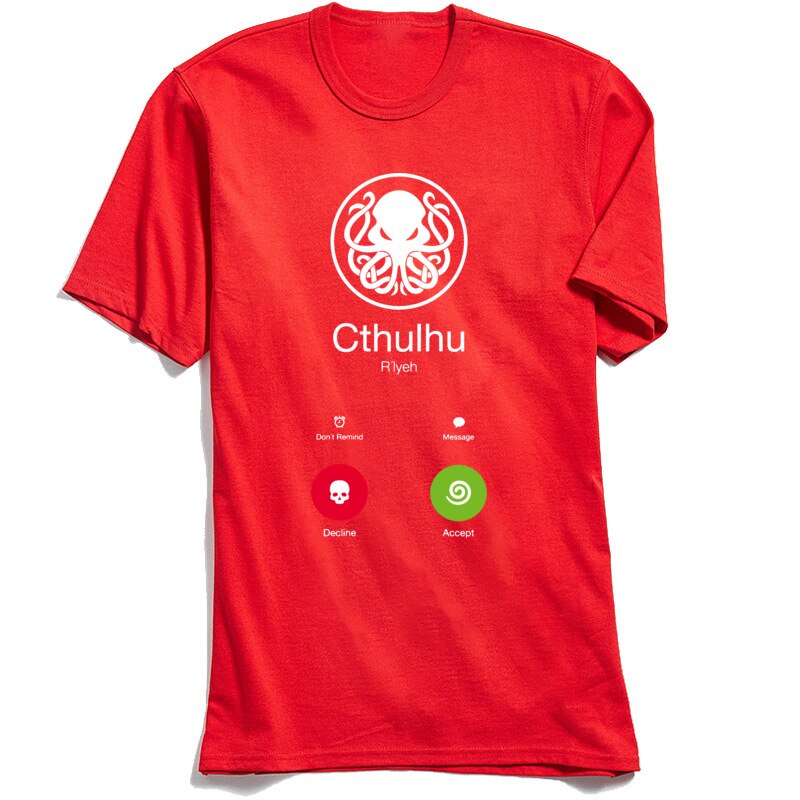 CALL OF CTHULHU T-shirt Novelty Designer T Shirt For Men 100% Cotton Tshirt Funny Summer Geek Tops Swag Steampunk Octopus Tees