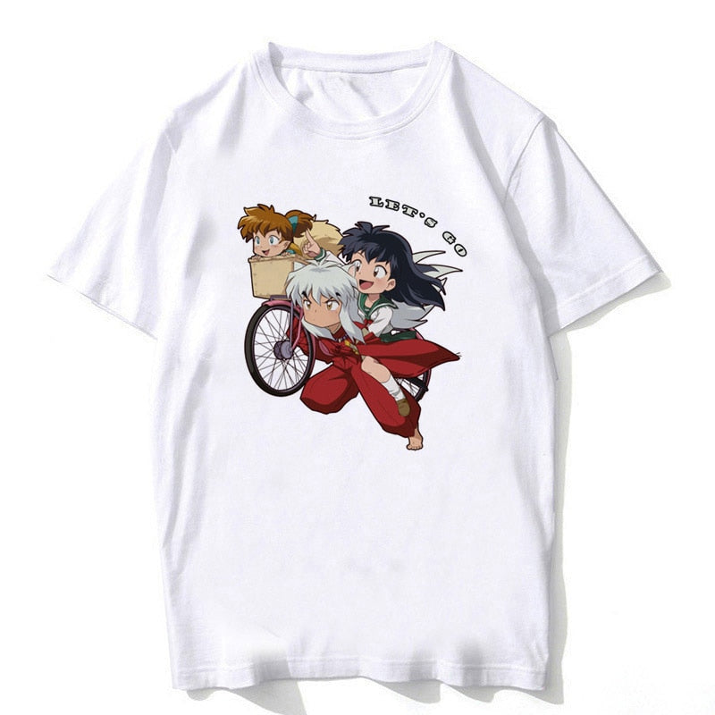 Famous Japan Anime Inuyasha T Shirt men Summer 2019 Men's T-shirt Cosplay Costume tops harajuku kawaii style Unisex tshirt homme